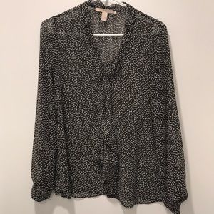 Sheer printed shirt - size small